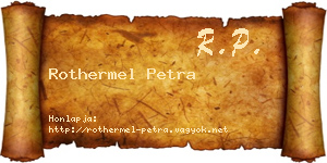Rothermel Petra névjegykártya