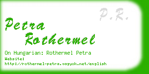 petra rothermel business card
